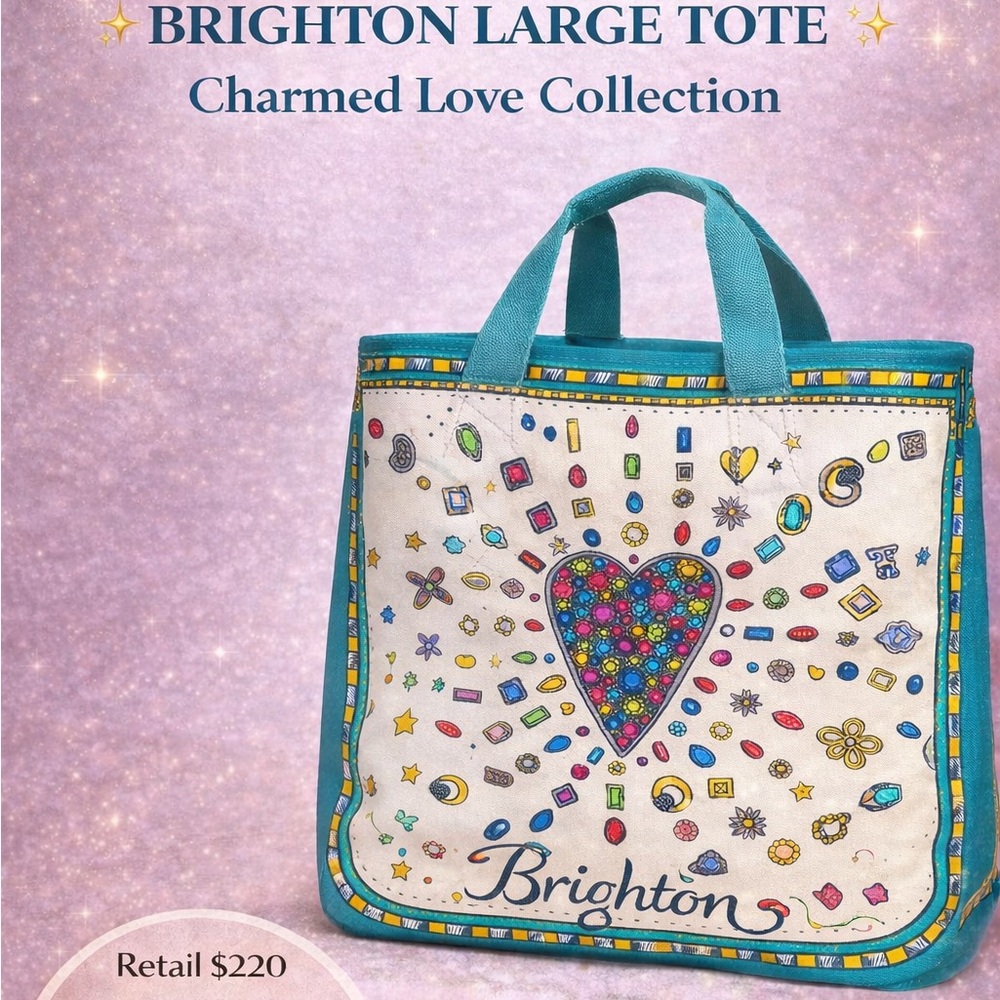 Brighton Jewel Heart Graphic Tote - Multicolor - Picture 1 of 7